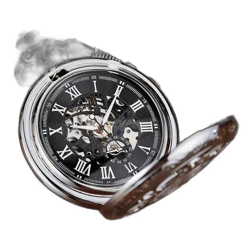 Orologio da tasca meccanico di lusso Oignon con cassa a cipolla e carica manuale in argento