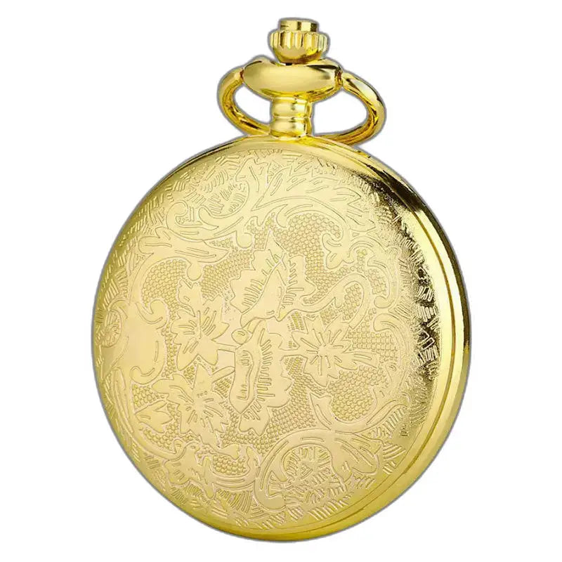 Classico orologio da tasca al quarzo Gold Butterfly dal design elegante e raffinato