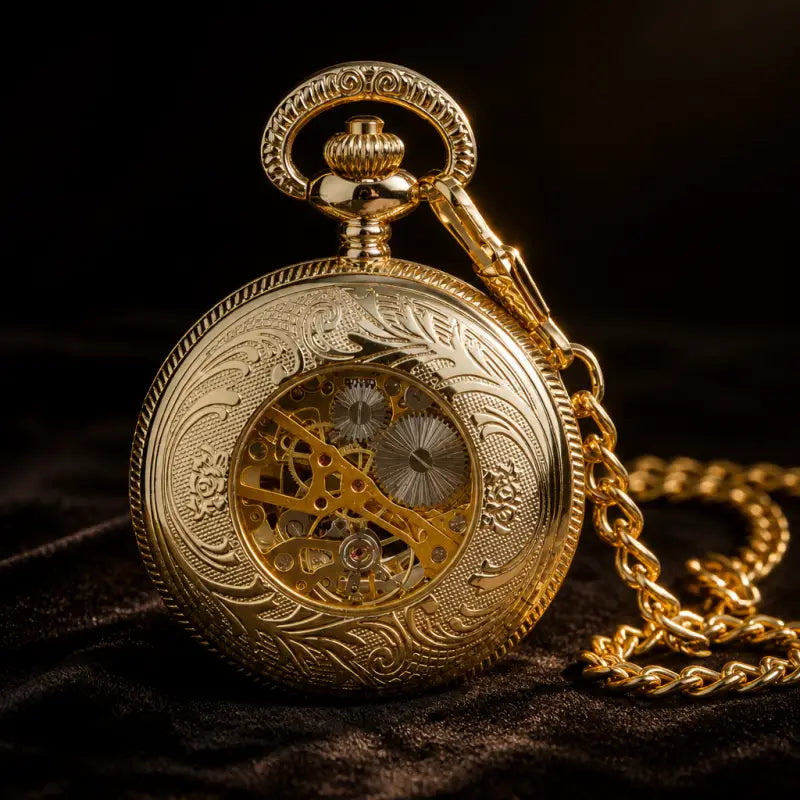Orologio da tasca meccanico Demi-hunter in oro - Univers Gousset
