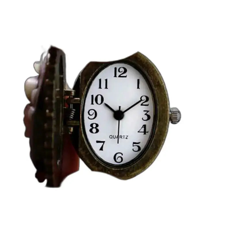 Orologio Pink Flamingo con cassa in bronzo e stile orologio al quarzo vintage
