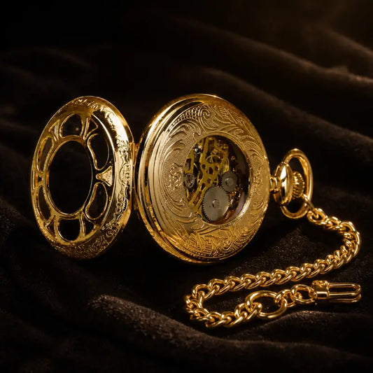 Orologio da tasca meccanico Demi-Hunter in acciaio - Univers Gousset