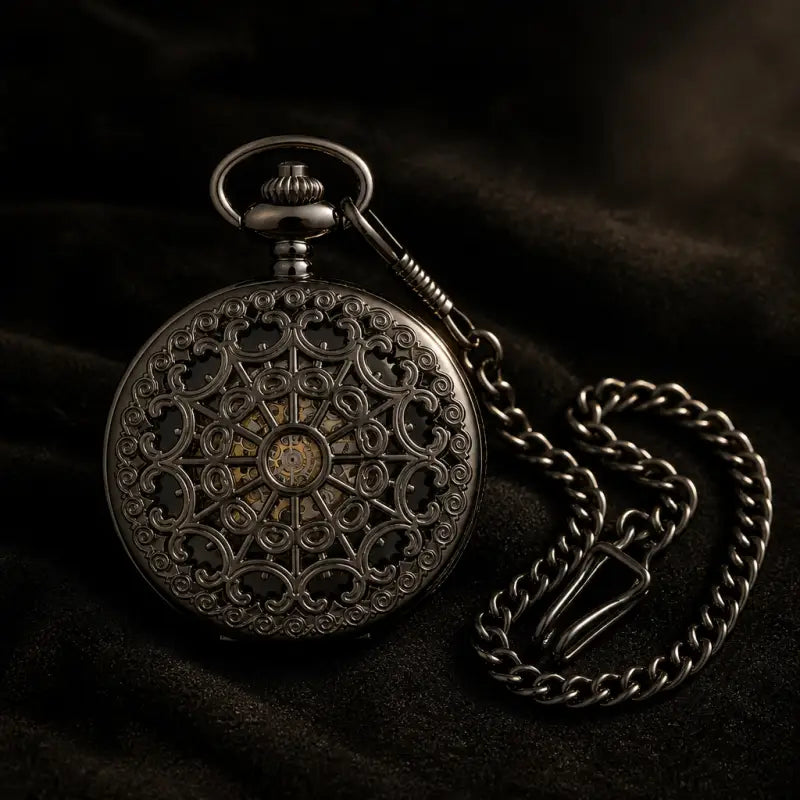Orologio da tasca meccanico traforato da uomo di Hunter - Univers Gousset