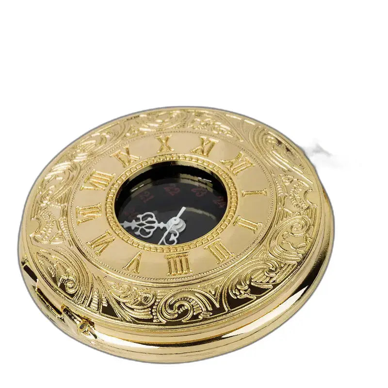 Orologio da tasca in oro decorato, modello di lusso per uomo e donna, stile mezzo cacciatore