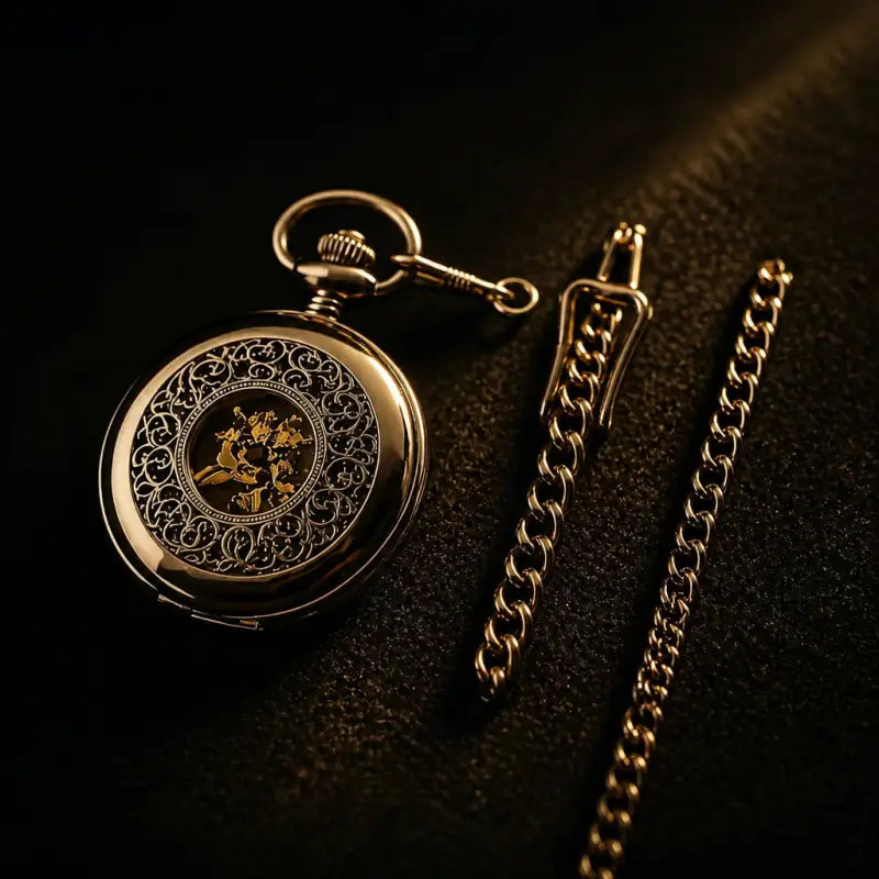 Orologio da tasca meccanico cesellato da uomo - Univers Gousset