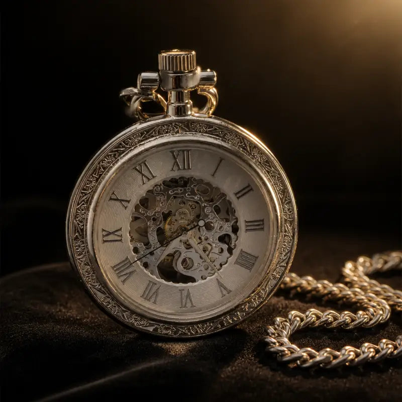 Orologio da tasca meccanico vintage da uomo - Univers Gousset