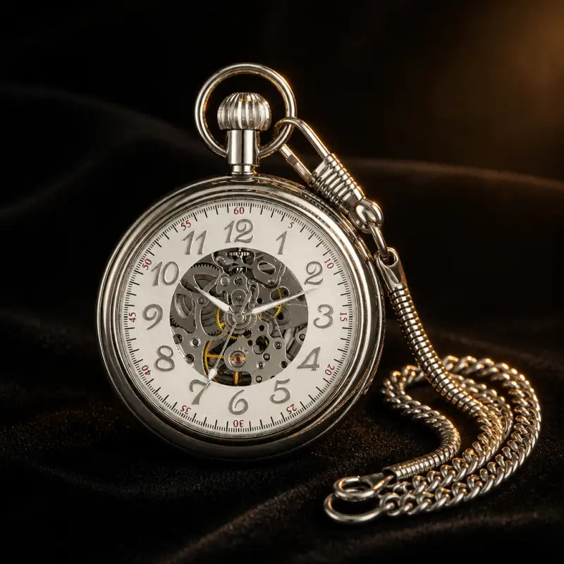 Orologio da tasca automatico quadrante aperto - Univers Gousset