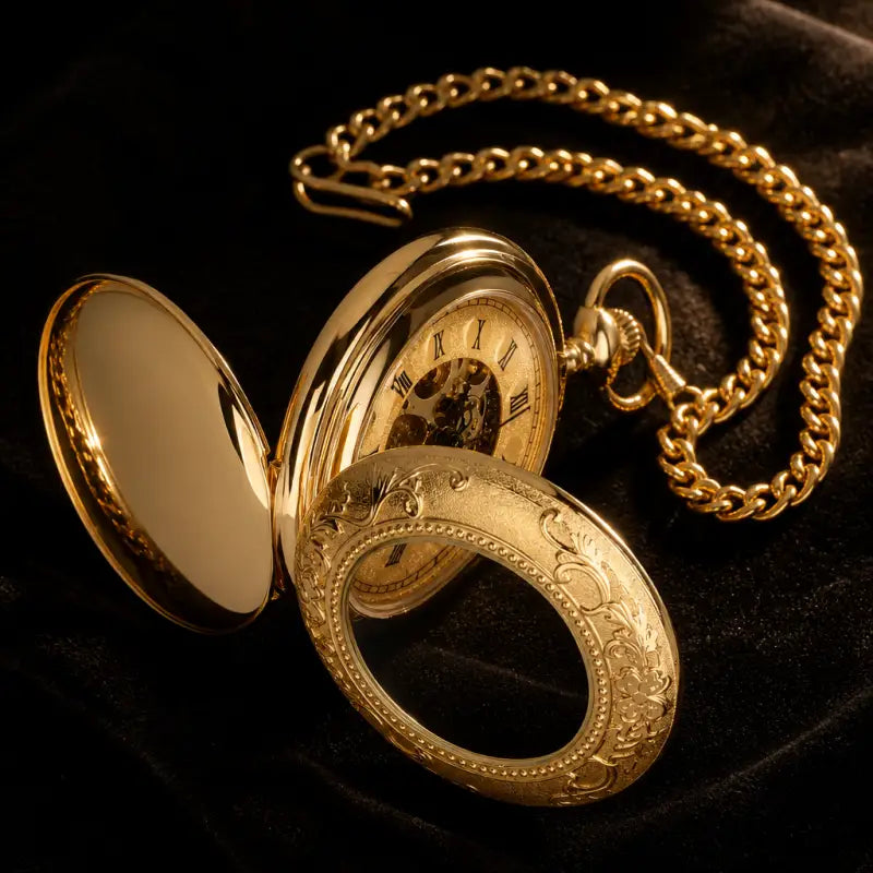 Orologio da tasca meccanico inciso da uomo - Univers Gousset