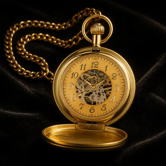 Orologio da tasca automatico Double Hunter - Univers Gousset