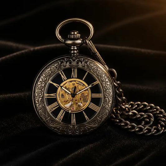 Orologio da tasca automatico rustico da uomo - Univers Gousset