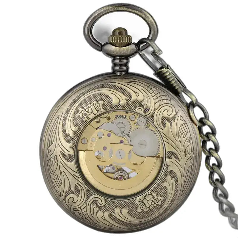 Orologio da tasca meccanico automatico vintage dall'elegante design antico