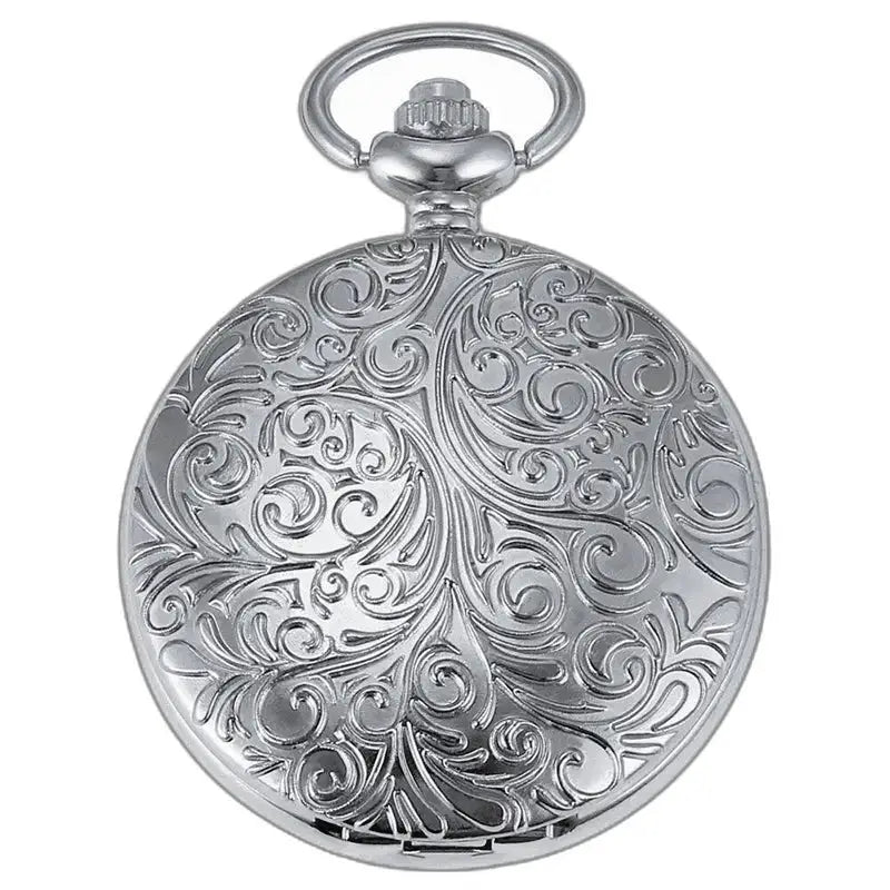 Movimento meccanico di lusso per orologio da tasca blu con un elegante segnatempo argentato