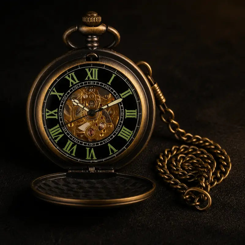 Orologio da tasca meccanico inciso da uomo - Univers Gousset