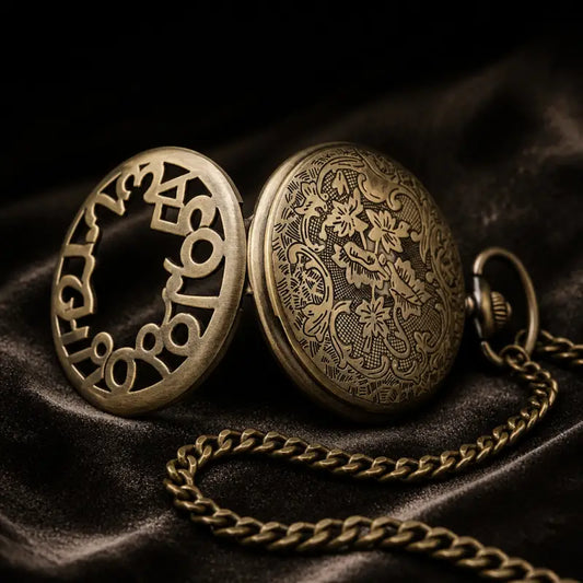 Collana vintage con orologio da tasca al quarzo da donna - Univers Gousset