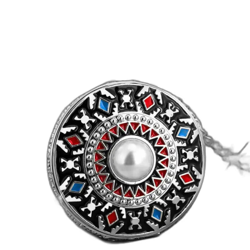 Ciondolo ornamentale rotondo con perla, prodotto Montre Gousset Collier Diamond