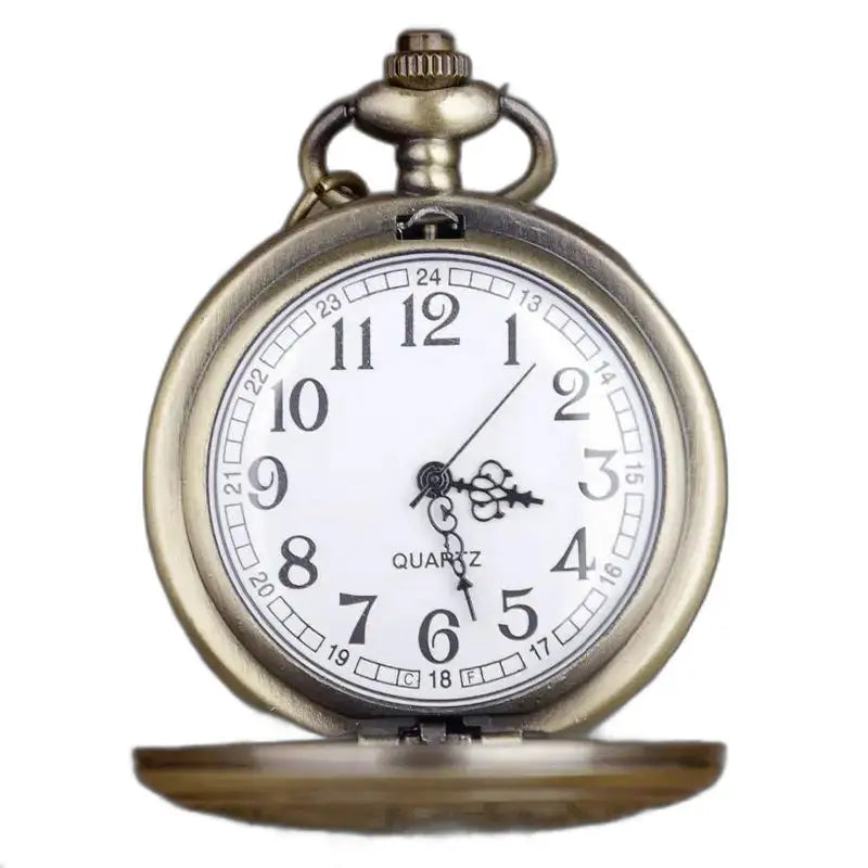 Orologio da tasca da donna con collana in stile vintage con un elegante quadrante bianco