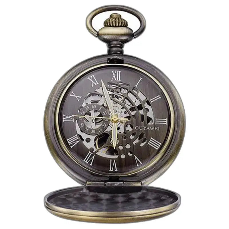 Orologio da tasca con complicazione in bronzo Modern Chic Orologio da tasca dorato ed elegante con complicazione in bronzo