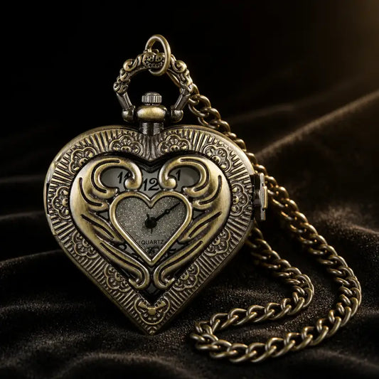 Orologio da tasca a cuore traforato da donna - Univers Gousset