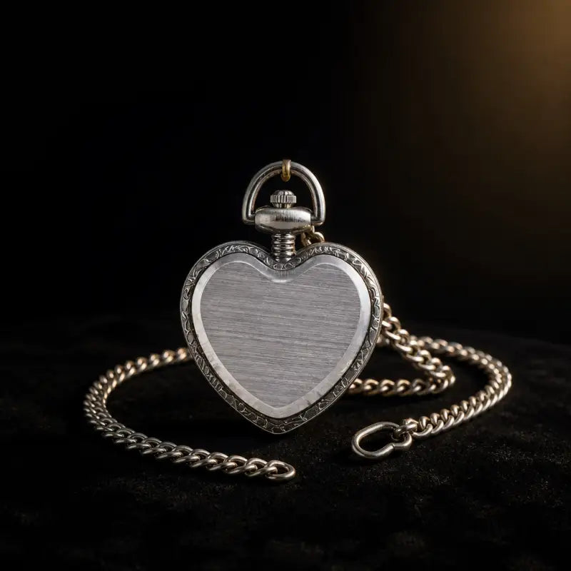 Orologio da tasca vintage da donna con collana lunga a cuore - Univers Gousset
