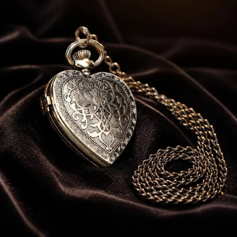 Gioiello Orologio Da Taschino Con Cuore Di Diamanti Da Donna - Univers Gousset