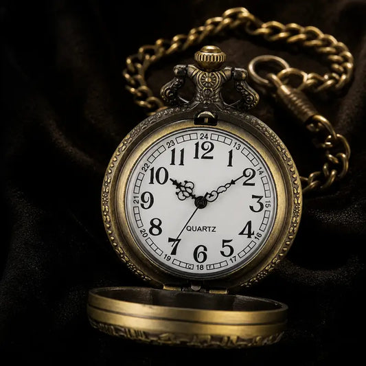 Collana vintage con orologio da tasca al quarzo da donna - Univers Gousset