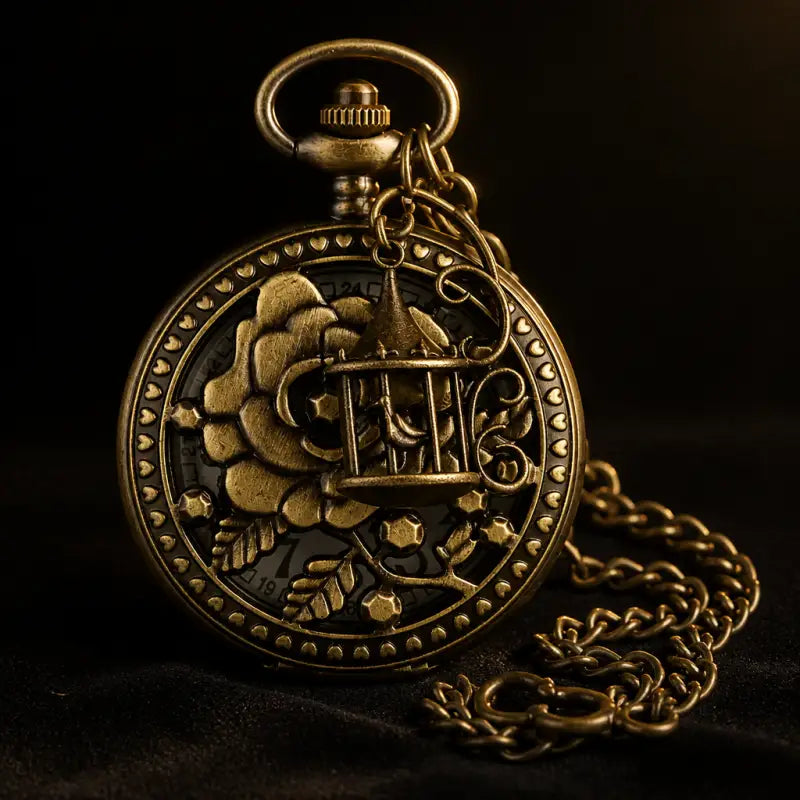 Orologio da Tasca al Quarzo con Pendente Fiore da Donna - Univers Gousset