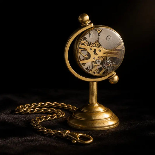 Orologio da tasca meccanico con globo terrestre - Univers Gousset