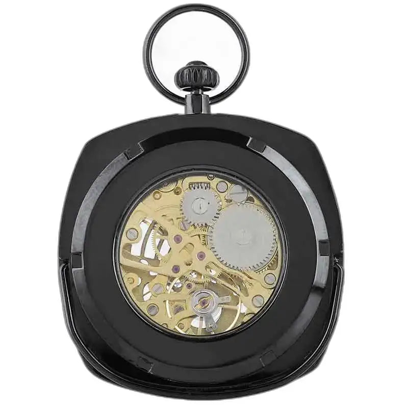 Moderno Orologio da Tasca da Uomo con Meccanismo Meccanico in Elegante Nero