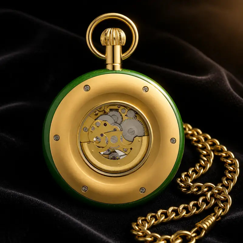 Orologio da tasca meccanico da uomo di lusso in giada - Univers Gousset