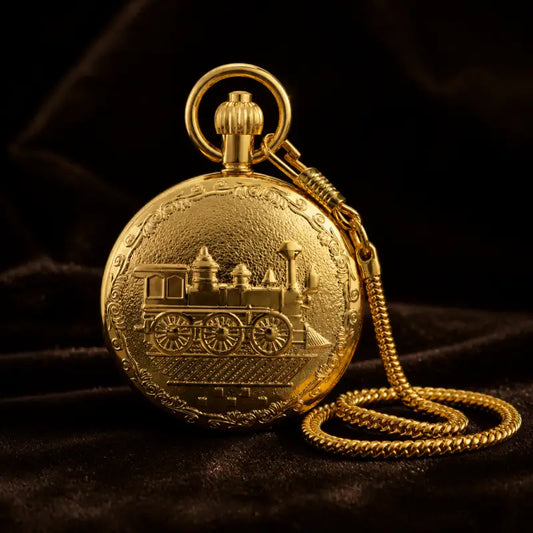 Orologio da tasca meccanico inciso sulla locomotiva - Univers Gousset