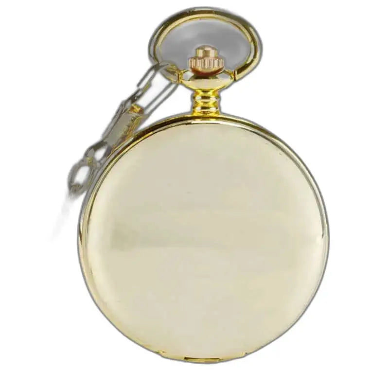 Orologio da tasca meccanico da uomo chic, orologio da tasca dorato elegante e raffinato