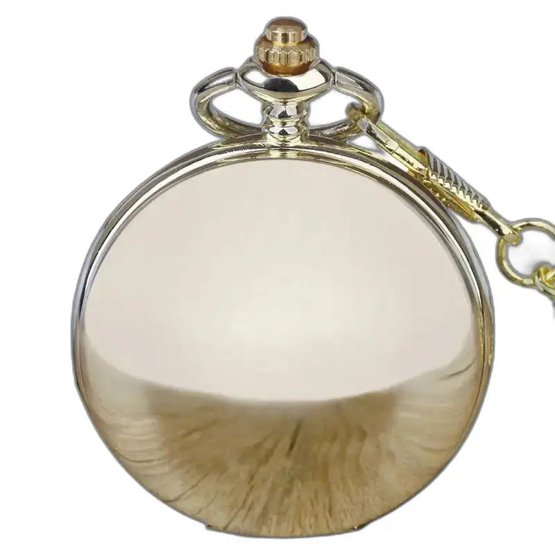 Orologio da tasca meccanico di lusso in oro nero con catena dorata e design elegante
