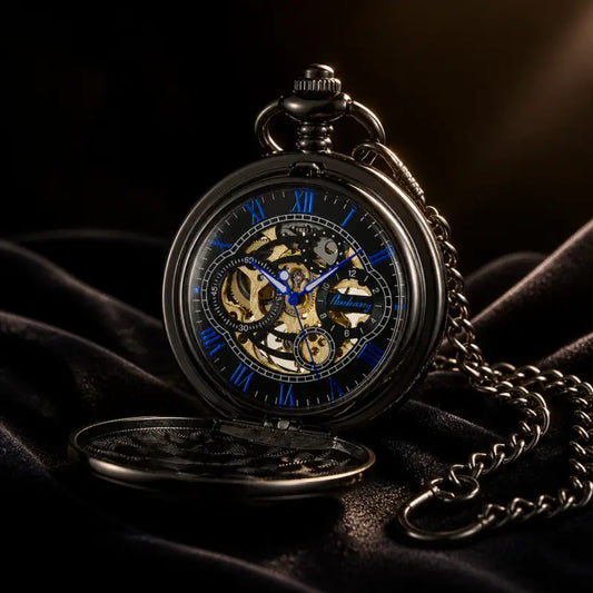 Orologio da tasca meccanico scheletrato Hunter - Univers Gousset
