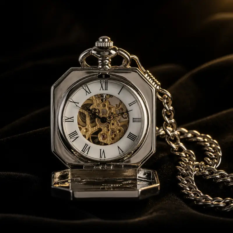 Orologio da tasca meccanico ottagonale da uomo - Univers Gousset