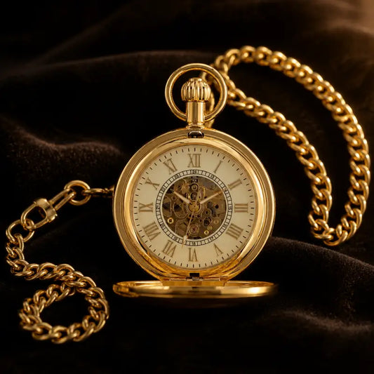 Orologio da tasca meccanico Hunter inciso - Univers Gousset