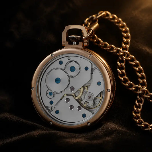 Orologio da tasca meccanico con quadrante aperto da uomo - Univers Gousset