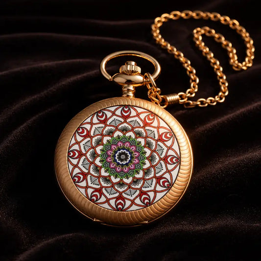 Orologio da tasca al quarzo con giradischi da donna - Univers Gousset