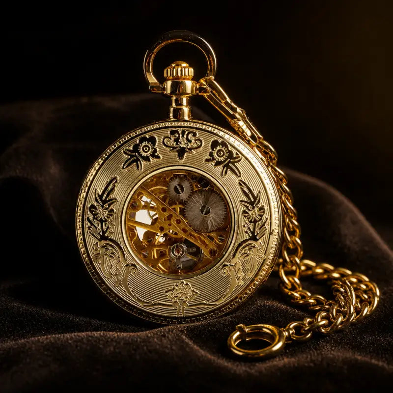 Orologio da tasca meccanico scheletrato da uomo - Univers Gousset