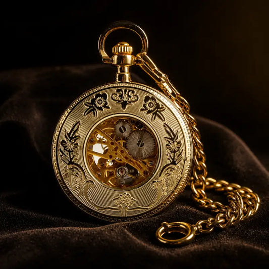 Orologio da tasca meccanico scheletrato da uomo - Univers Gousset