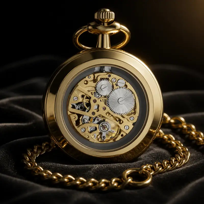 Orologio da tasca meccanico scheletrato da uomo - Univers Gousset