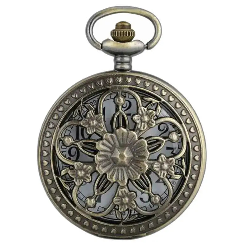 Pendente per orologio da tasca decorato con motivi floreali eleganti e sofisticati