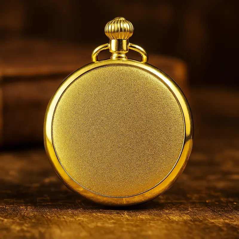 Orologio da tasca di lusso con fasi lunari in bronzo argentato e orologio da tasca dorato