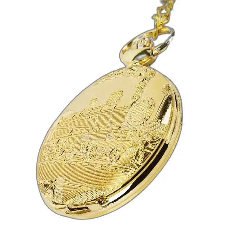 Orologio da tasca Regulator Luxe Full Hunter in oro con elegante design a treno