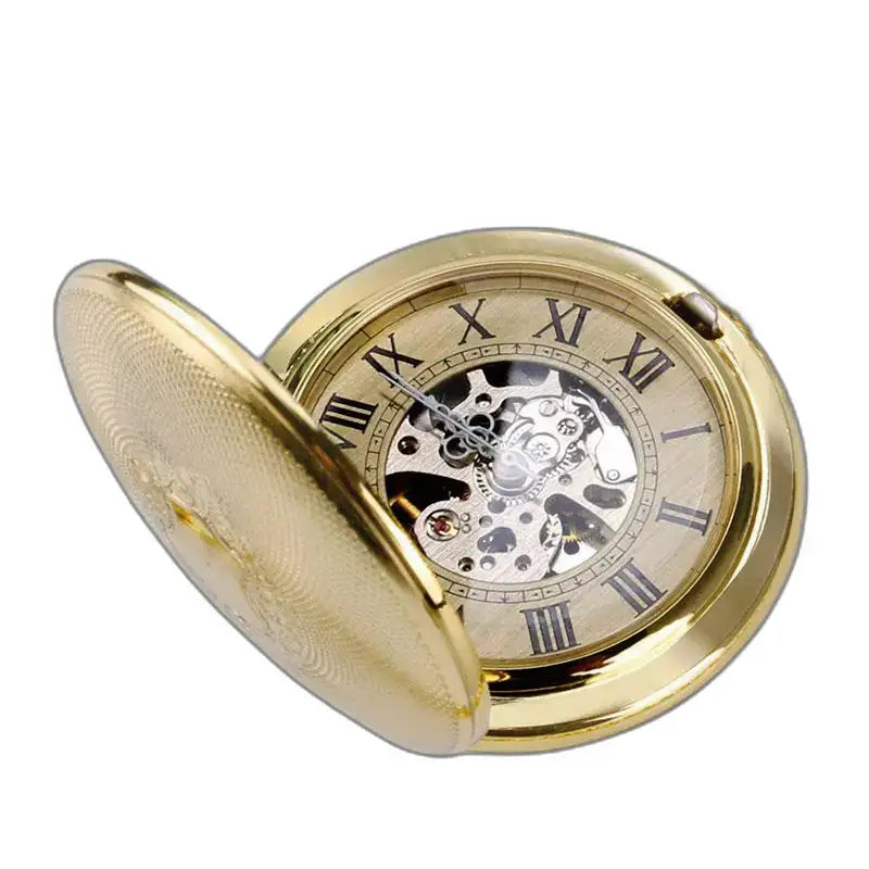 Orologio da tasca Royal London Luxury in oro con meccanismo a vista e colore oro