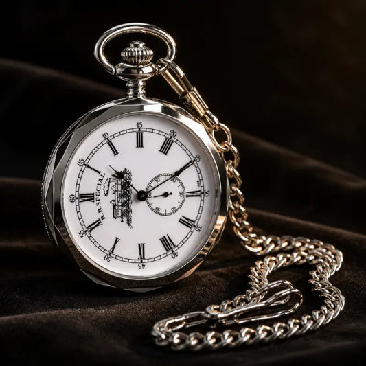 Orologio da tasca meccanico vintage a faccia aperta - Univers Gousset