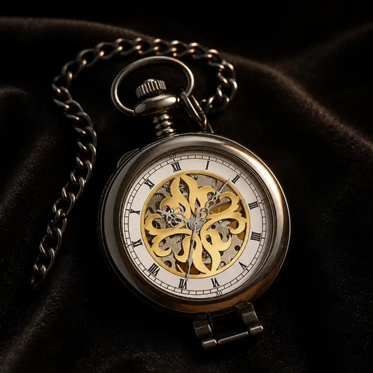 Orologio da tasca meccanico scheletrato da uomo - Univers Gousset