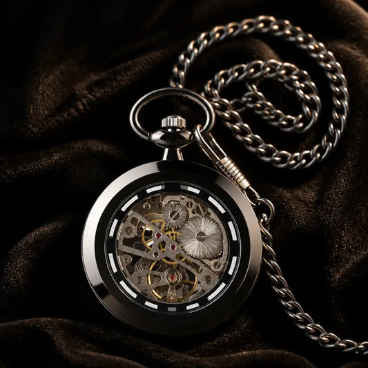 Orologio da tasca meccanico scheletrato da uomo - Univers Gousset