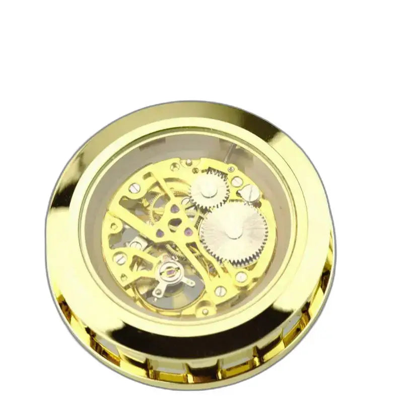 Movimento in oro dell'orologio da tasca scheletrato di lusso per uomo e donna elegante