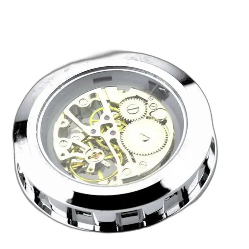 Movimento in argento di orologio da tasca scheletrato di lusso per uomo, donna, elegante e sofisticato