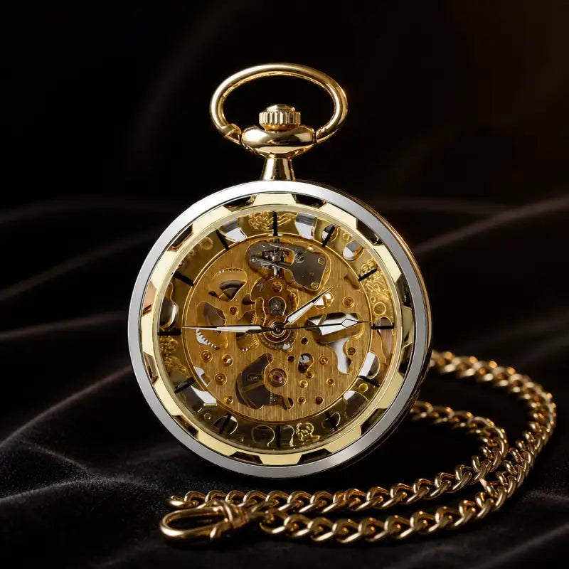 Orologio da tasca meccanico scheletrato da uomo - Univers Gousset