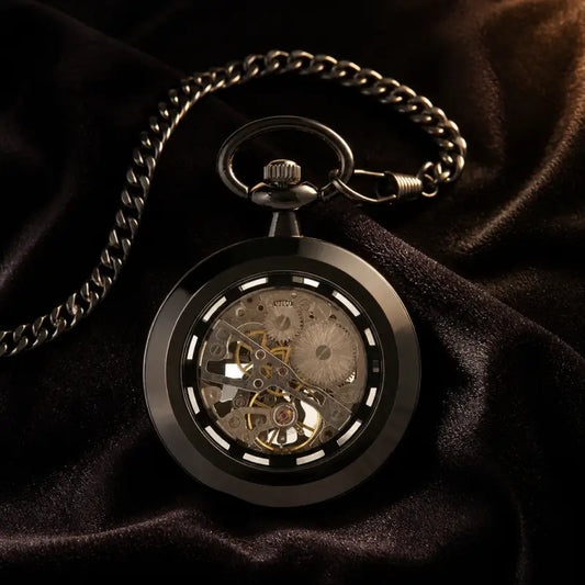 Orologio da tasca meccanico scheletrato da uomo - Univers Gousset